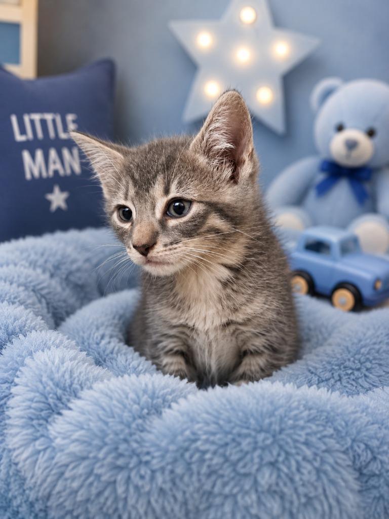Ravioli, Adoptable, Kitten Male Domestic Short Hair.