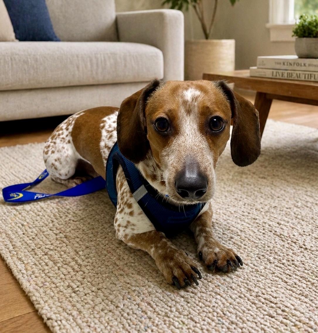 Bubba, adopted, Young Male Dachshund.