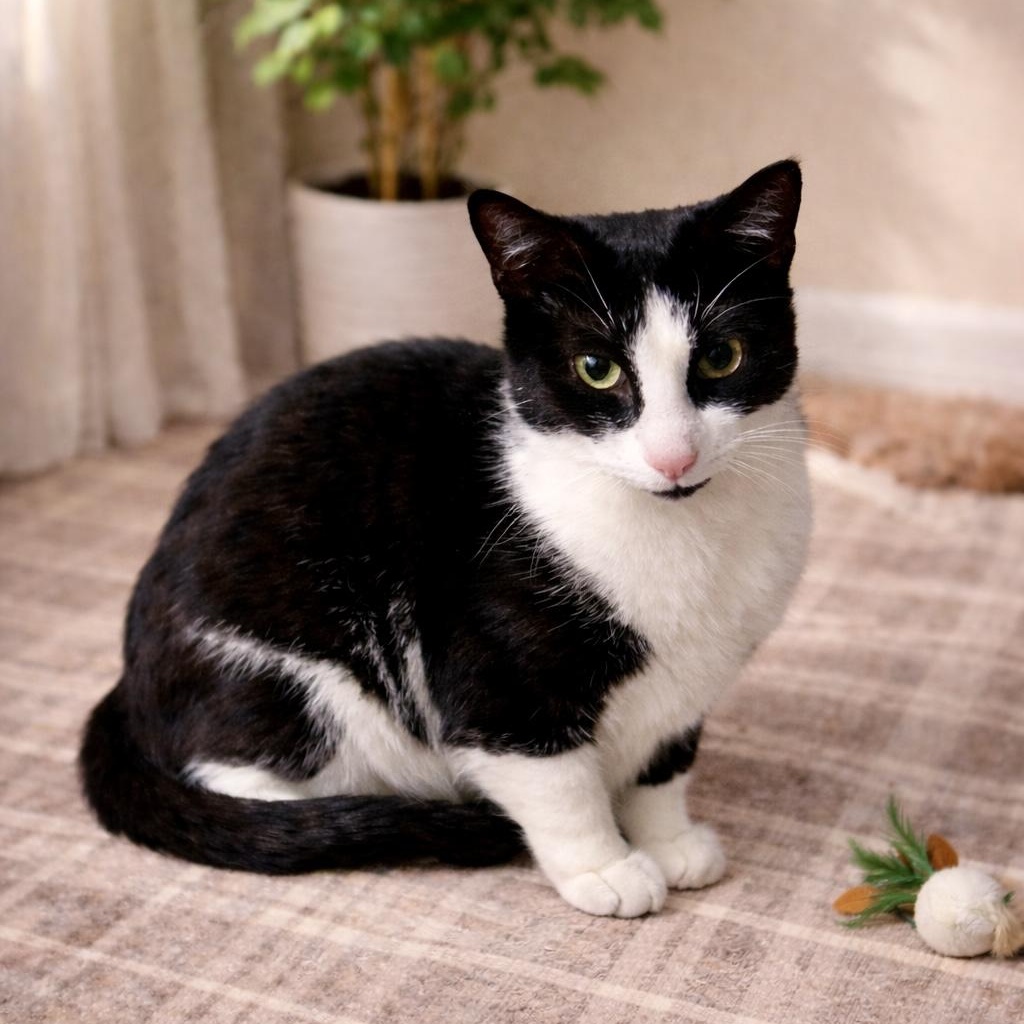 Meow Haven, ADOPTABLE, Young Female Tuxedo.