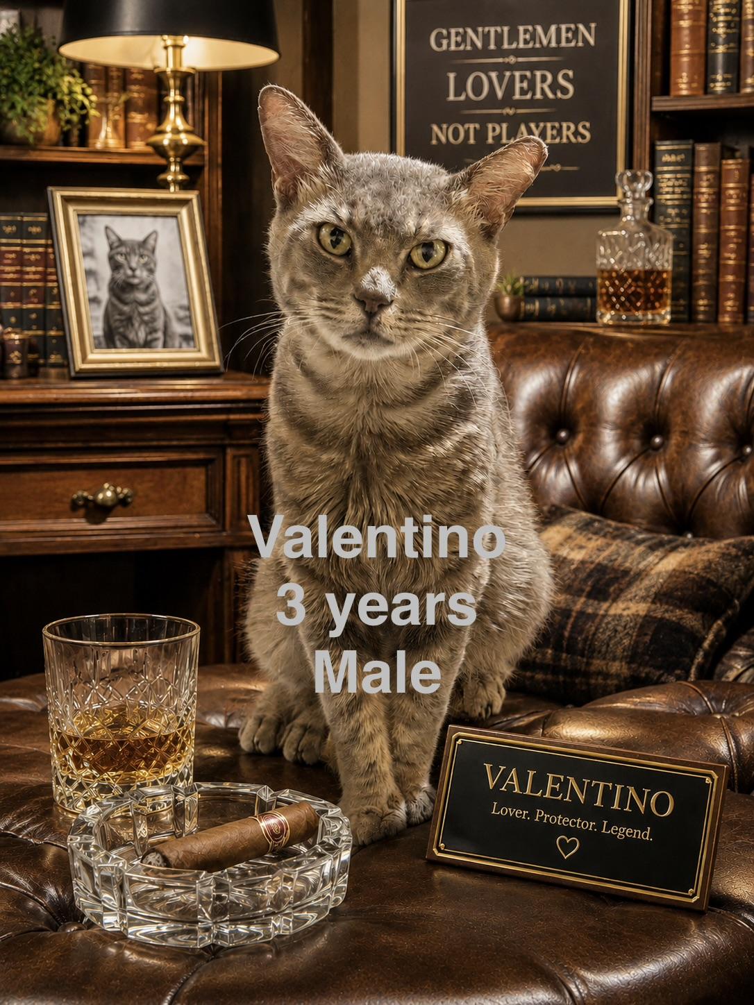 Valentino, ADOPTABLE, Adult Male Domestic Short Hair.