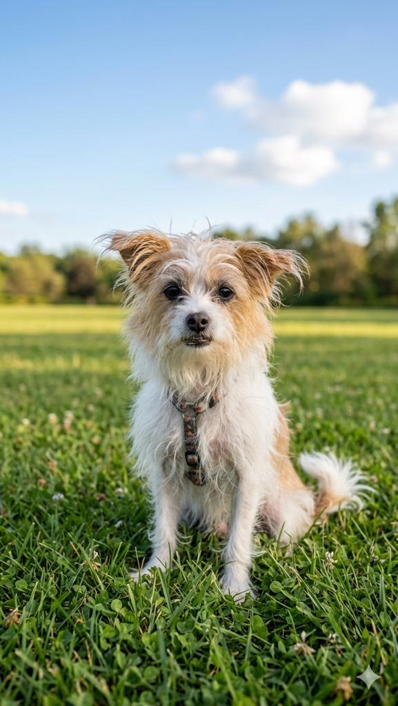 Trixie, adopted, Adult Female Wirehaired Terrier.