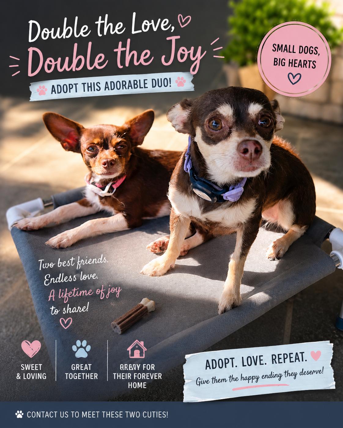 Enlarge Penny & Piper, a ADOPTABLE mixed breed in Irving, TX image 2/4