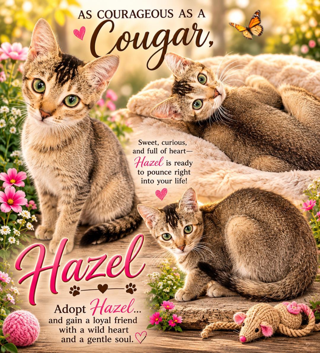 HAZEL, Adoptable, Kitten Female Abyssinian & Exotic Shorthair.