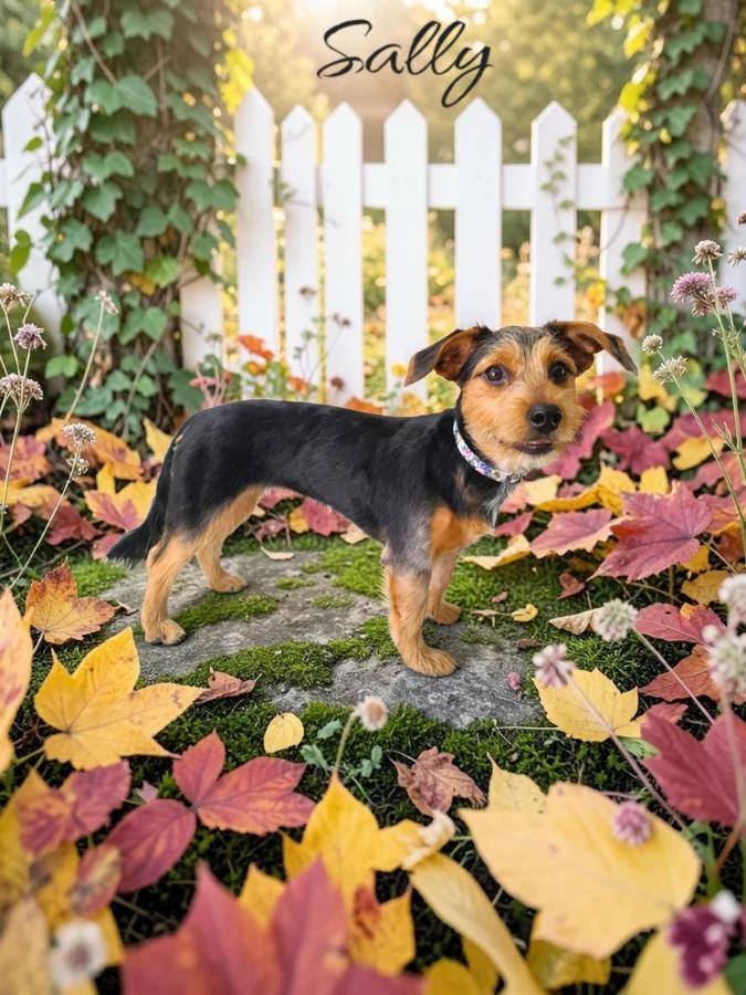 Sally, Adoptable, Puppy Female Rat Terrier & Yorkshire Terrier.
