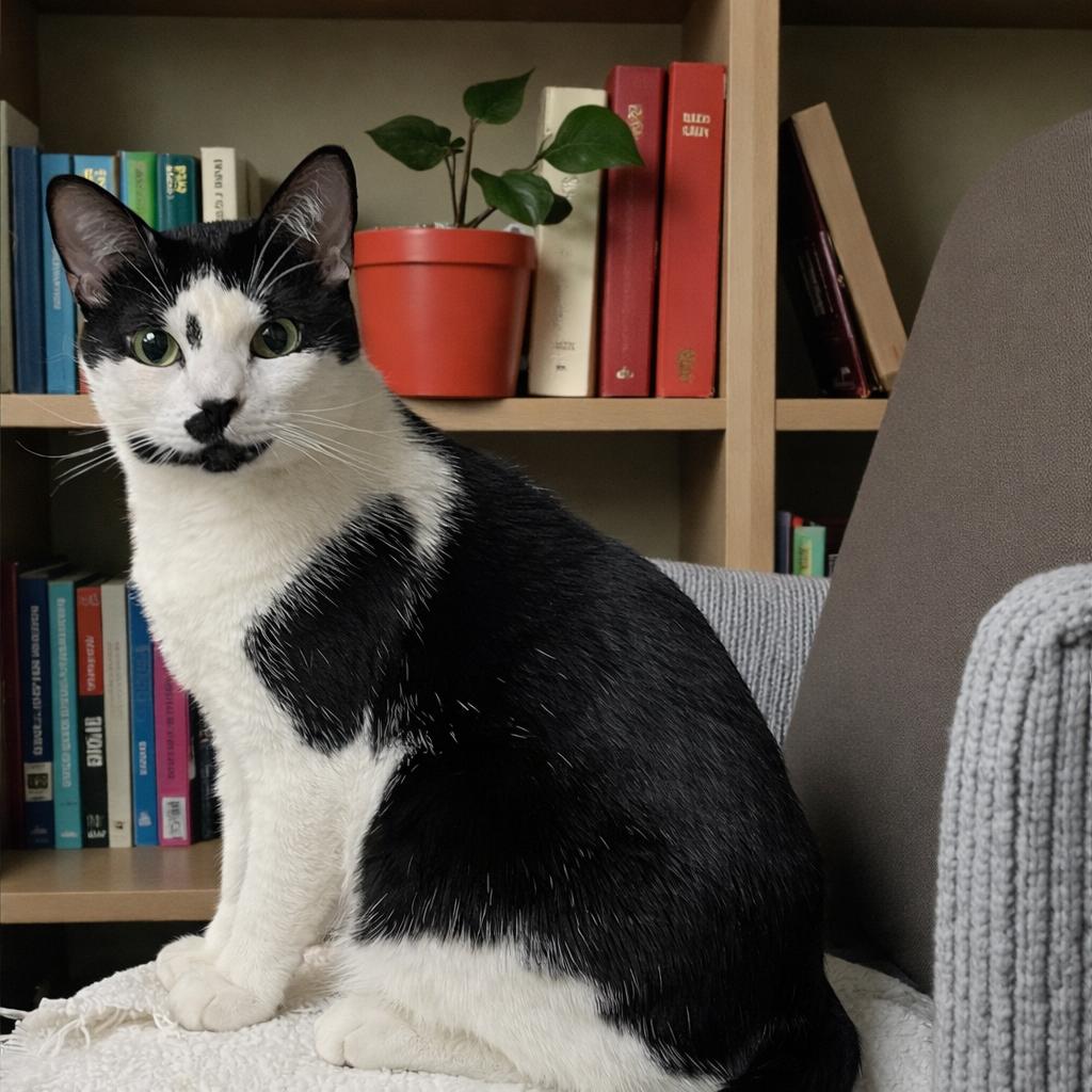 Enlarge Twylite — A Gentle Lap Cat for a Calm, Loving Home, a Adoptable Tuxedo in Hillsboro, TX image 4/6