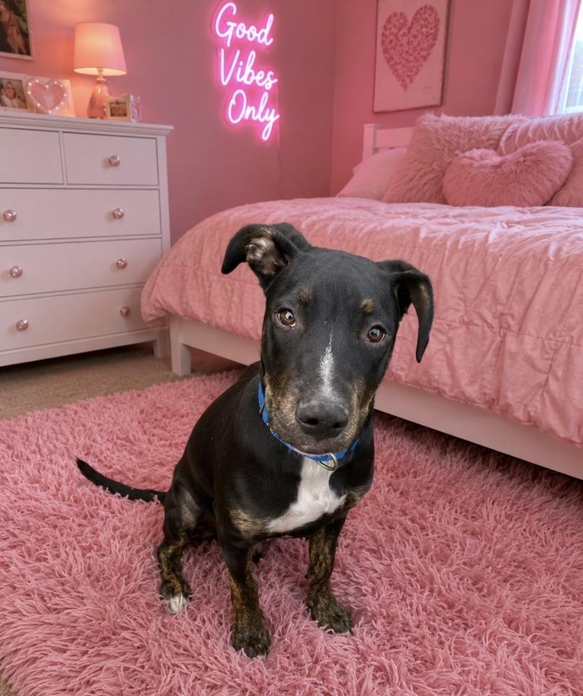 Slick, Adoptable, Puppy Male Hound & Shepherd.