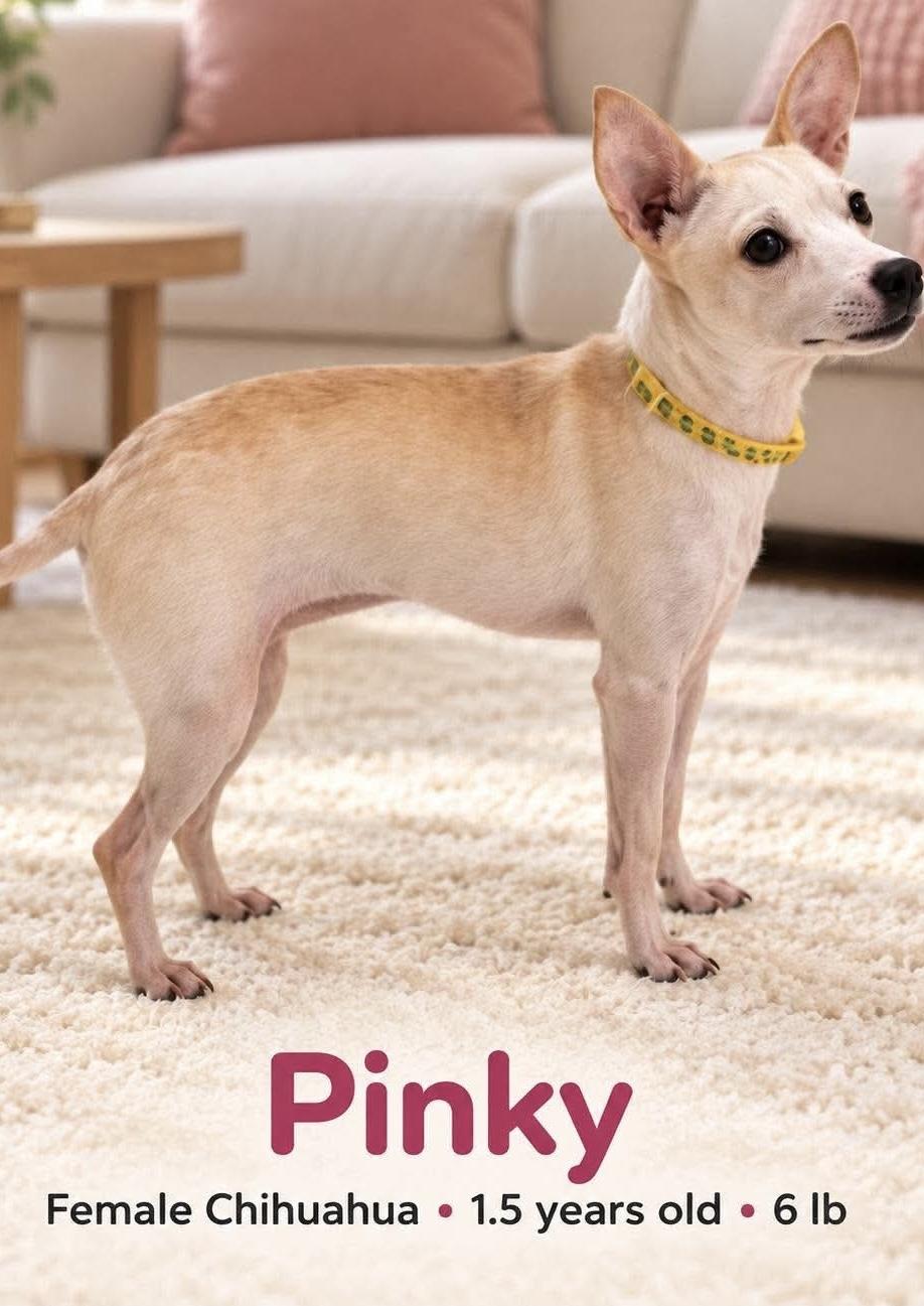 Enlarge Pinky, a Adoptable mixed breed in Walker, LA image 1/2