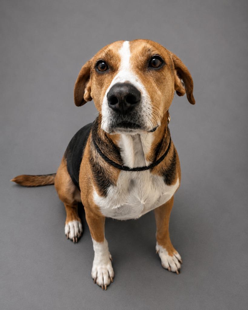 Linus, Adoptable, Adult Male Foxhound.