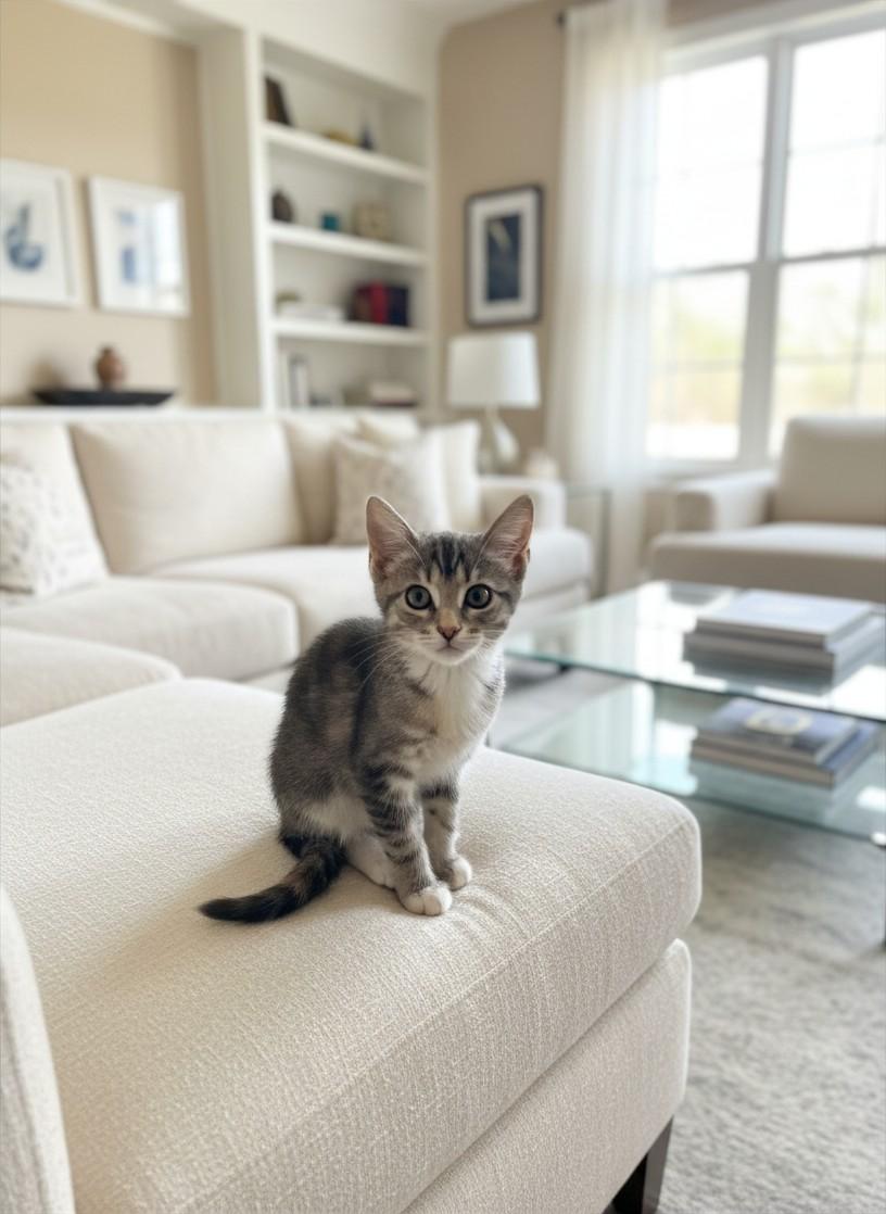 Artemis, ADOPTABLE, Kitten Female Oriental Tabby.