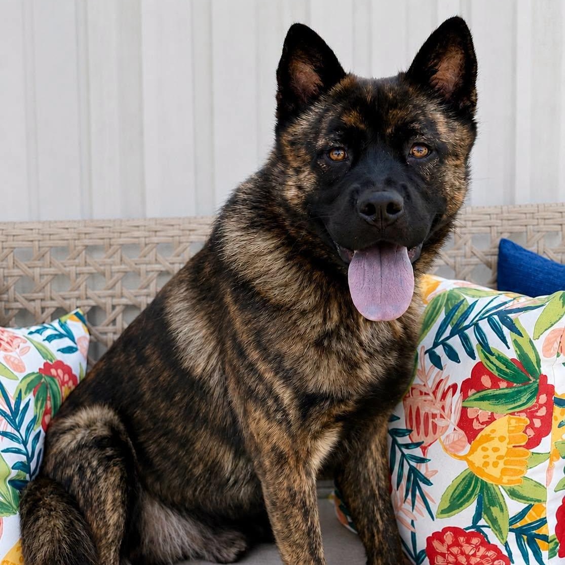 Creed, adopted, Adult Male Akita.