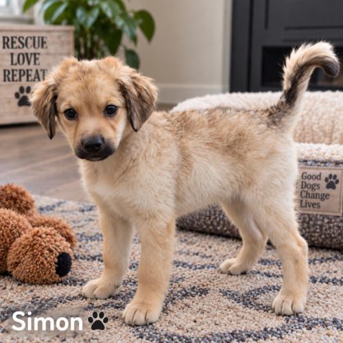 Simon, Adoptable, Puppy Male German Shepherd Dog & Mixed Breed.