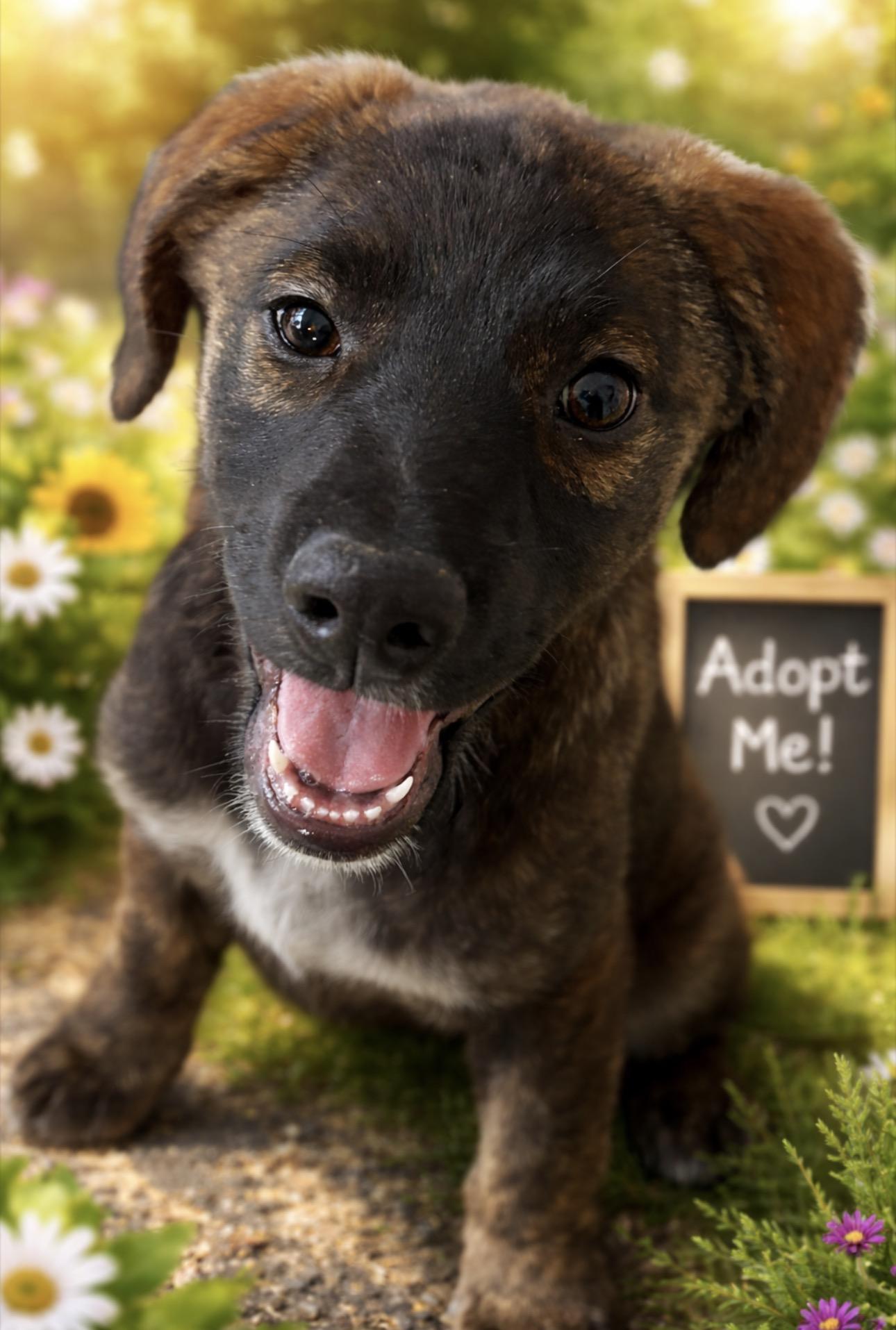 Frost, Adoptable, Puppy Male Labrador Retriever.