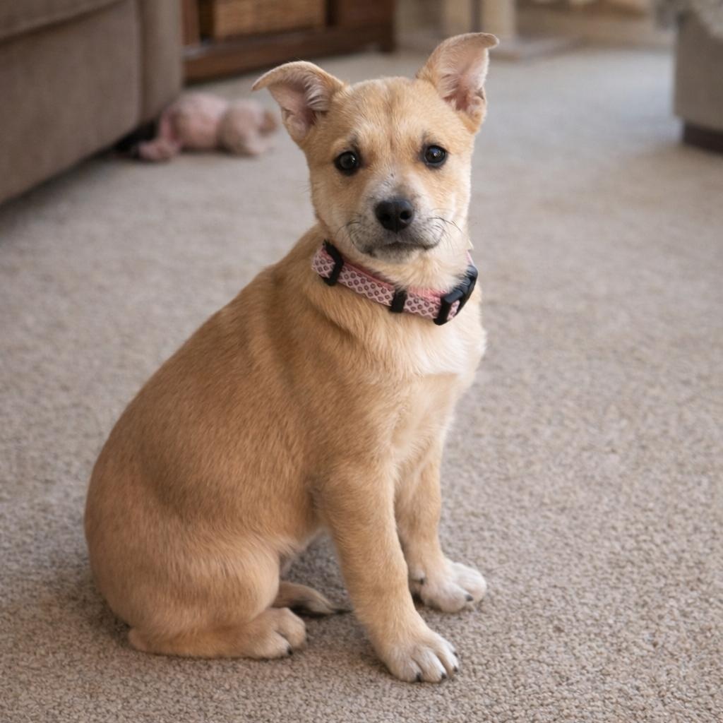 Jovie, ADOPTABLE, Puppy Female Australian Cattle Dog / Blue Heeler & Labrador Retriever.