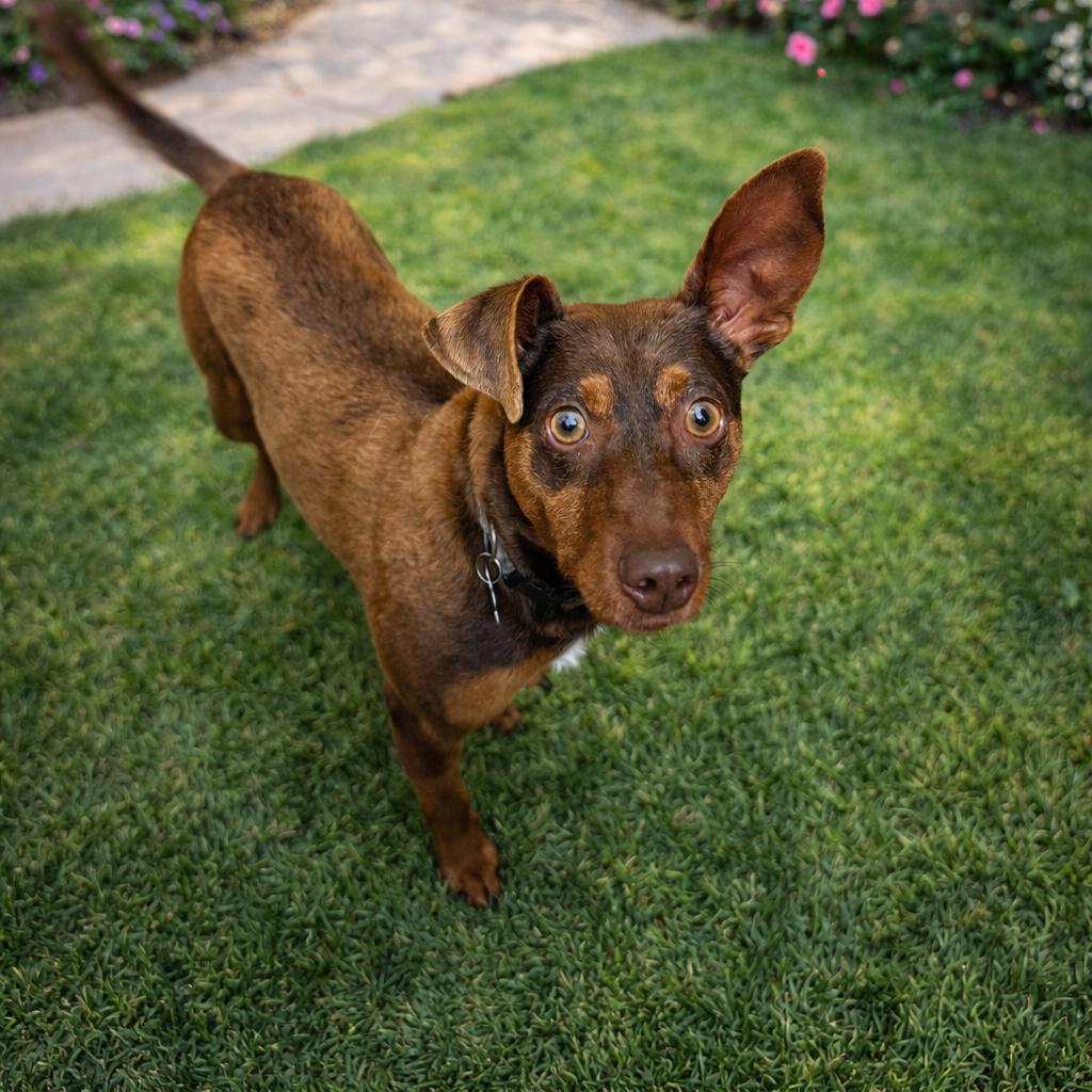 Max, Adoptable, Adult Male German Pinscher & Miniature Pinscher.