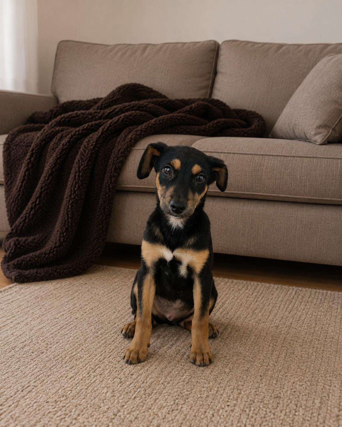 Clover, ADOPTABLE, Puppy Female Australian Kelpie & Shepherd.