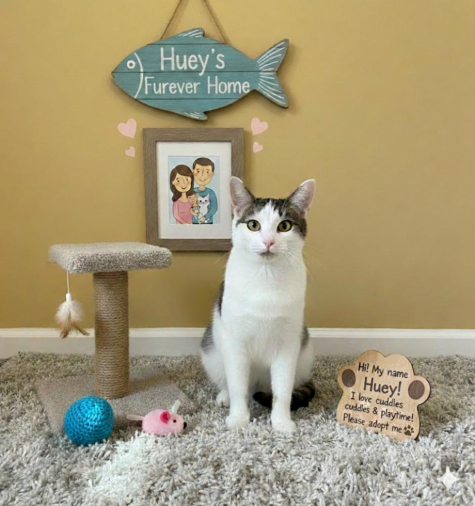 Enlarge Huey 9969, a Adoptable Domestic Short Hair in Dallas, TX image 1/4