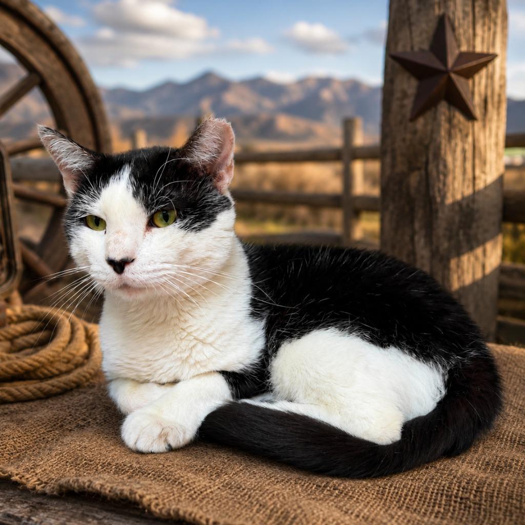 Cowboy, Adoptable, Adult Male Domestic Short Hair.
