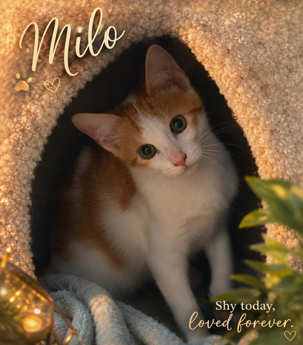 Milo, Adoptable, Kitten Male Domestic Short Hair.