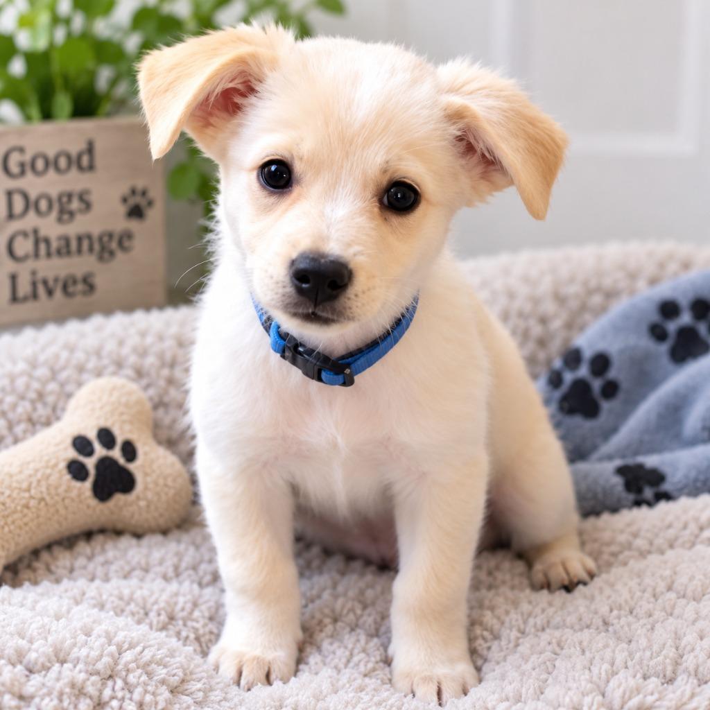 Elton, Adoptable, Puppy Male Great Pyrenees & Terrier.