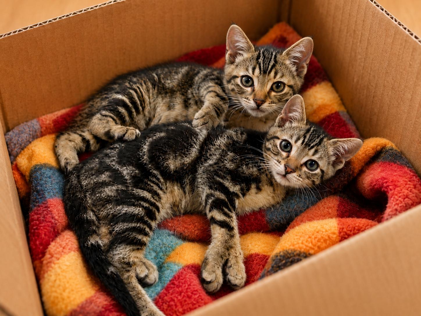 Rummy & Kub, Adoptable, Kitten Male Bengal & Tabby.