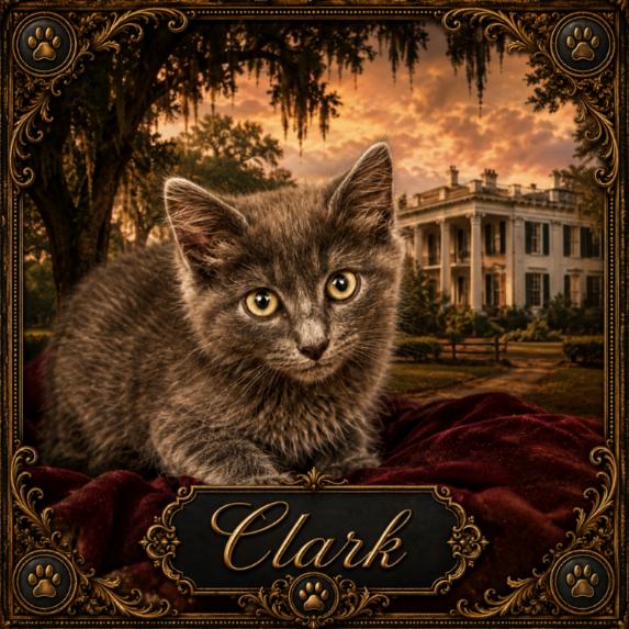 Clark, Adoptable, Kitten Male Domestic Medium Hair.