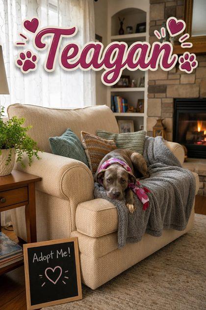 Teagan, Adoptable, Young Female Pit Bull Terrier & Mixed Breed.