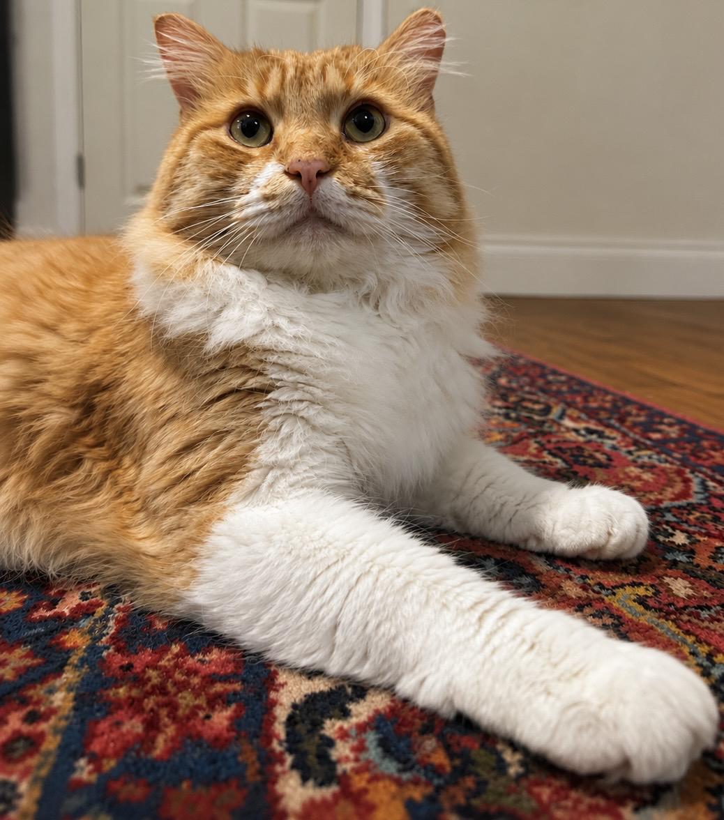 Sir Archibald McChicken, Adoptable, Young Male Domestic Long Hair.