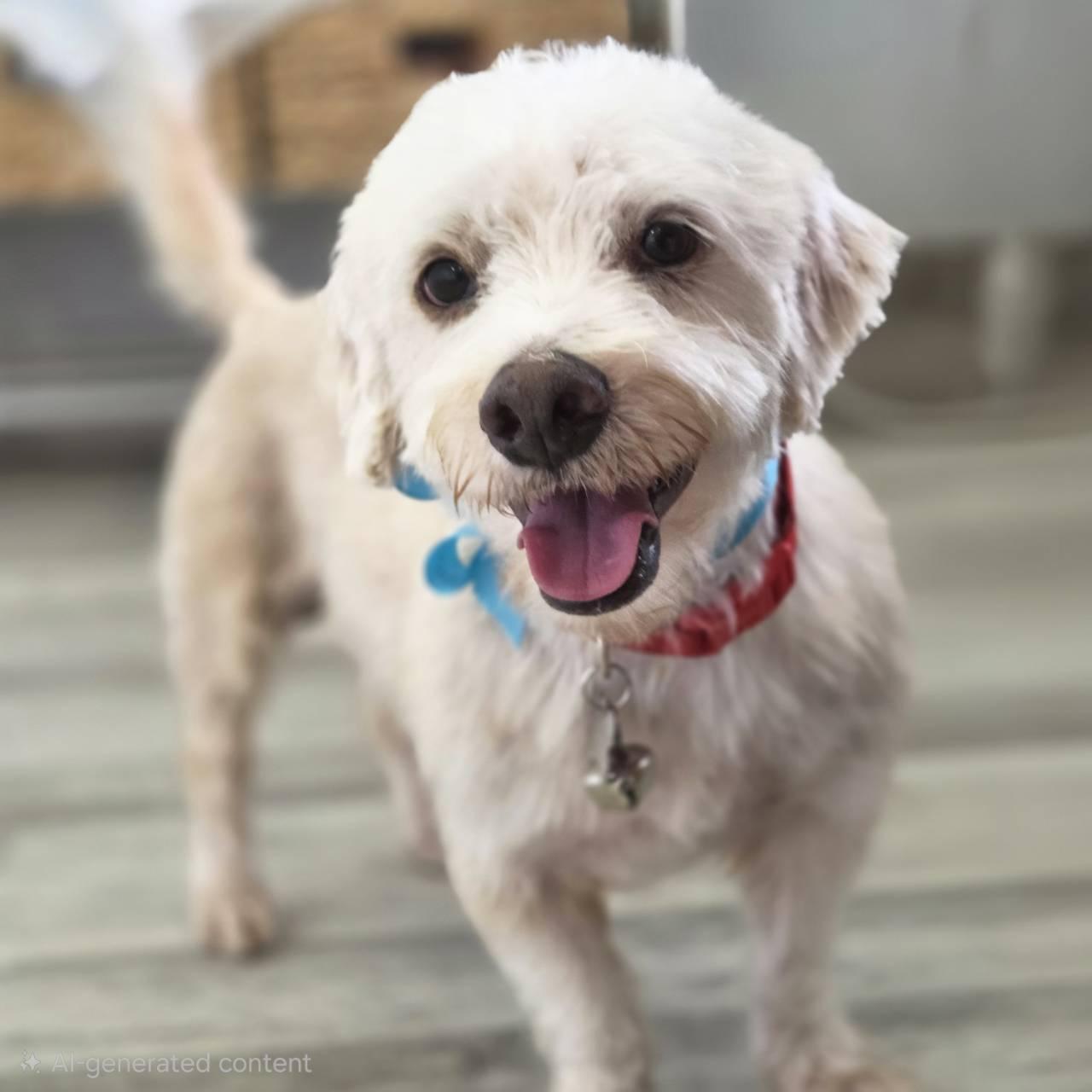 Calm, Cute and Charming Casey, Adoptable, Young Male Bichon Frise & Maltese.