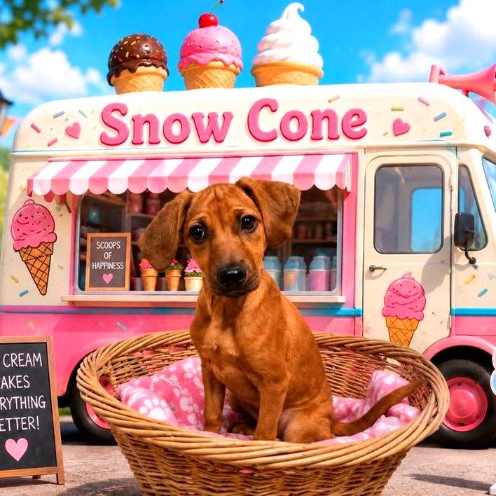 Snow Cone, Adoptable, Puppy Female Mixed Breed.