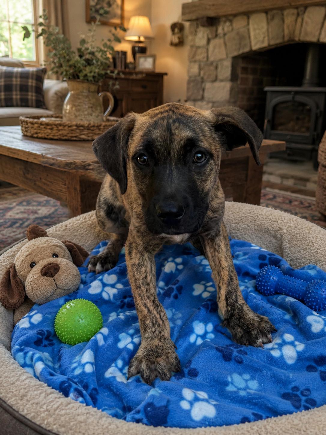 Jasper, ADOPTABLE, Puppy Male Black Mouth Cur & Plott Hound.