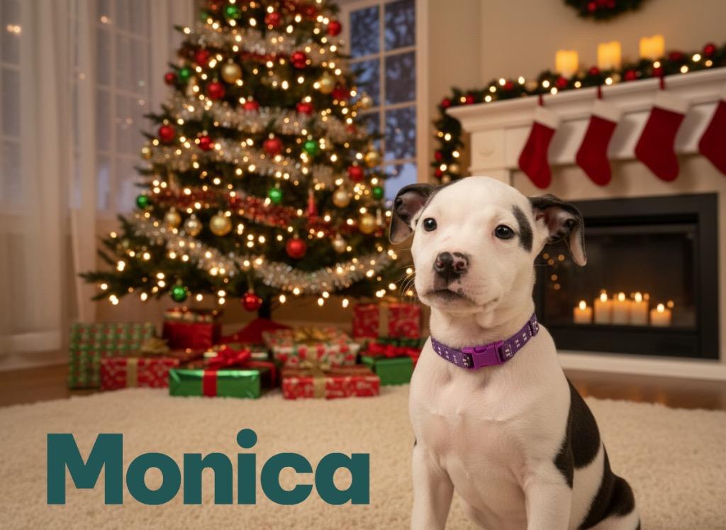 Monica - Drk Purple, Adoptable, Puppy Female Pit Bull Terrier.