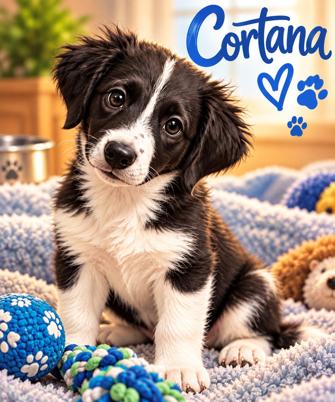 Cortana, Adoptable, Puppy Male Border Collie.