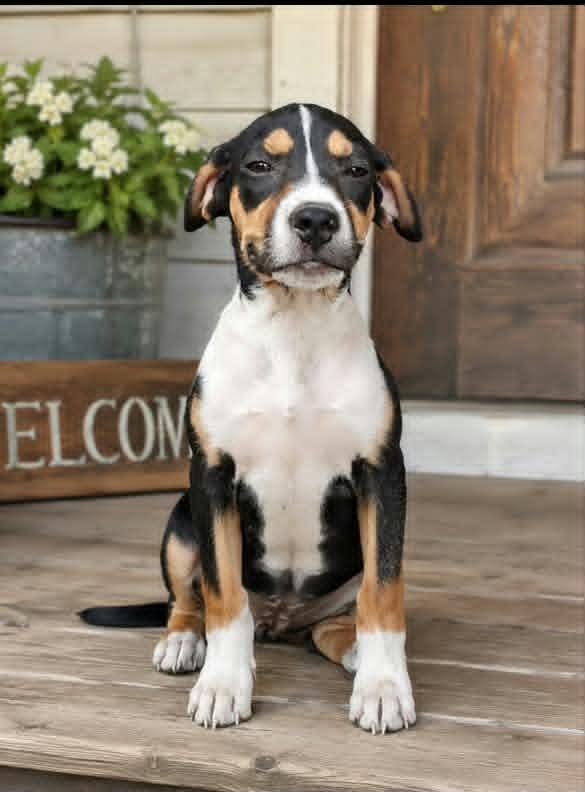 Rabbit, ADOPTABLE, Puppy Female Greater Swiss Mountain Dog.