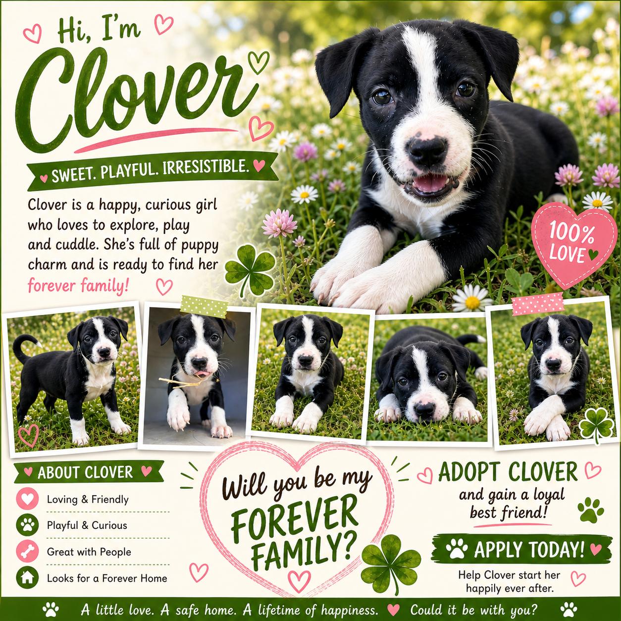 Enlarge Clover , a Adoptable mixed breed in Chickamauga, GA image 1/5