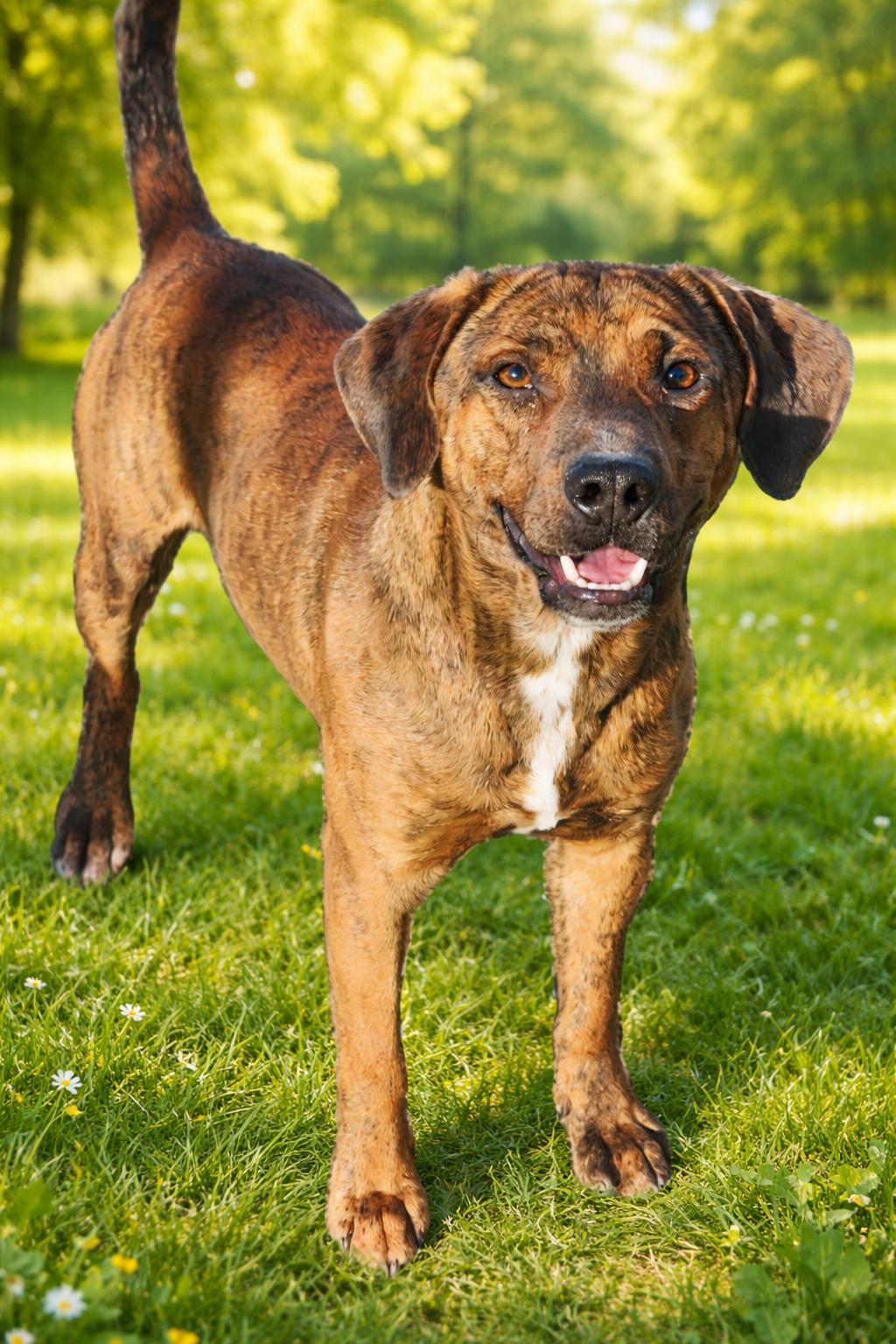 Jax - 29143, ADOPTABLE, Young Male Black and Tan Coonhound & Hound.
