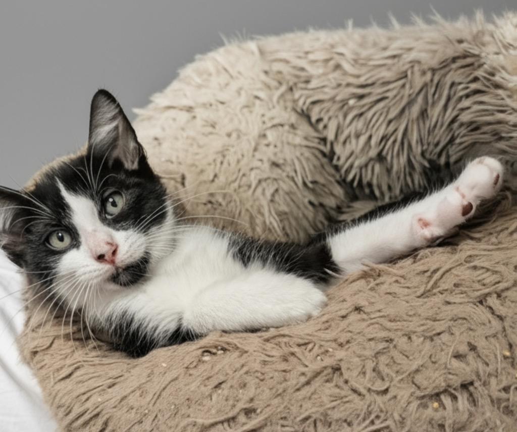 Domino, Adoptable, Kitten Male Domestic Short Hair.