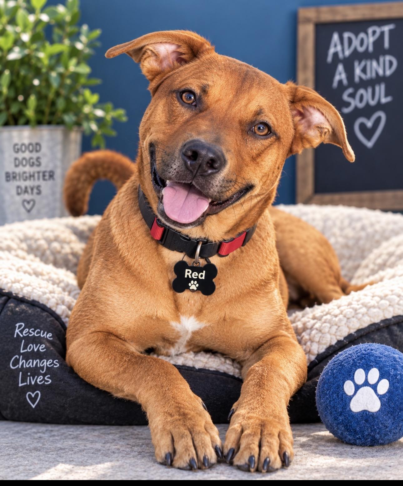 Enlarge Red, a Adoptable mixed breed in CUMMING, GA image 5/6