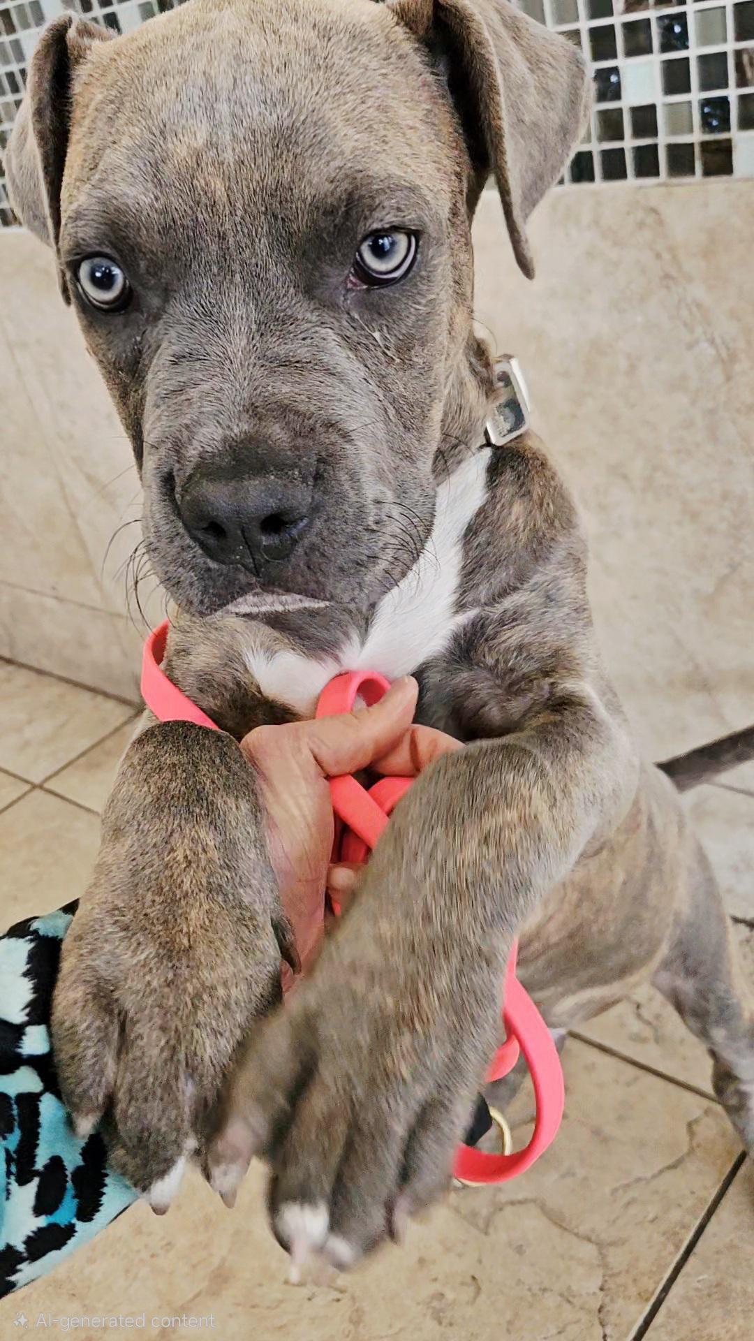 Ruff blue eyes, ADOPTABLE, Puppy Male Cane Corso & Mastiff.
