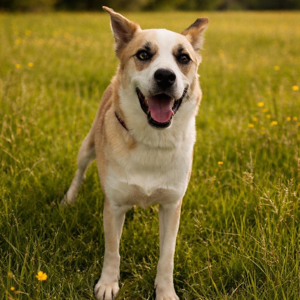 Winter, Adoptable, Adult Male Yellow Labrador Retriever & Husky.