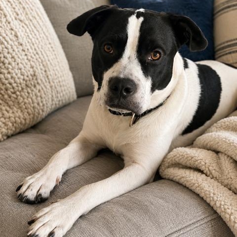 Apollo Handsome, Loving, Cuddles. Good w/Dogs, Adoptable, Young Male Hound & Pit Bull Terrier.
