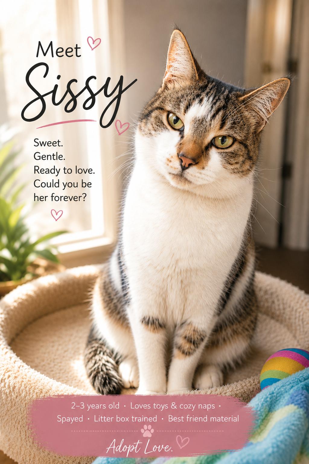 Sissy, a ADOPTABLE Tabby in Philadelphia, PA image 1/6