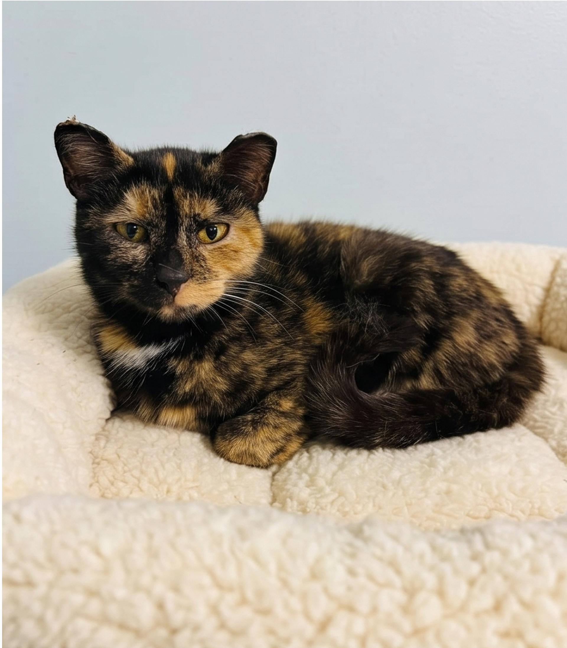 Cori, adopted, Adult Female Tortoiseshell.