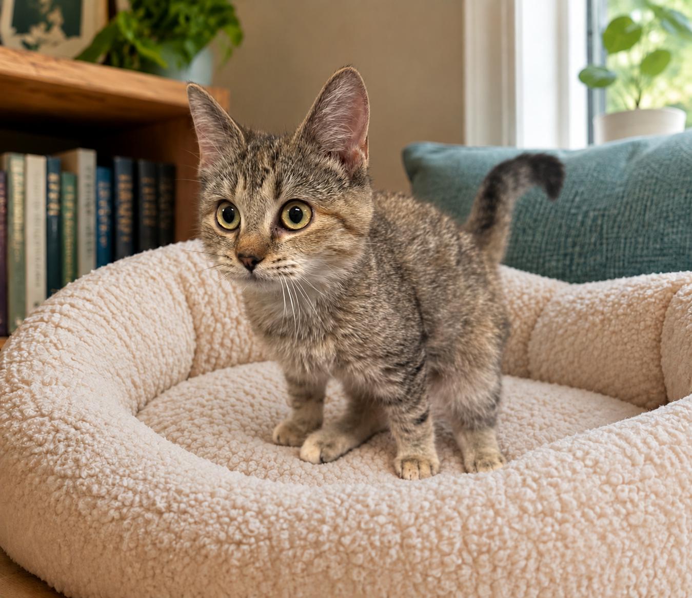 Cinder, Adoptable, Young Female Tabby.