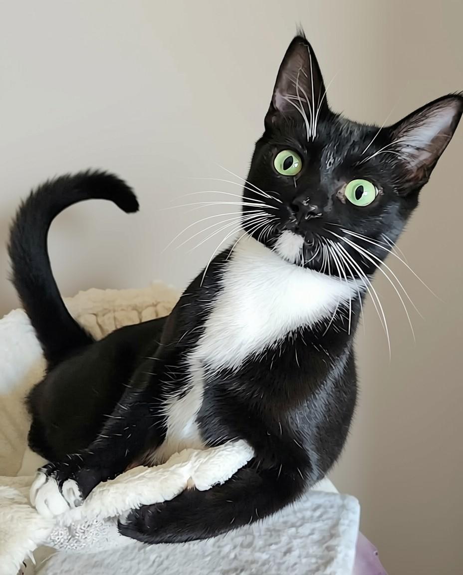 Tuxie - bonded with Eclipse, Adoptable, Young Female American Shorthair & Domestic Short Hair.