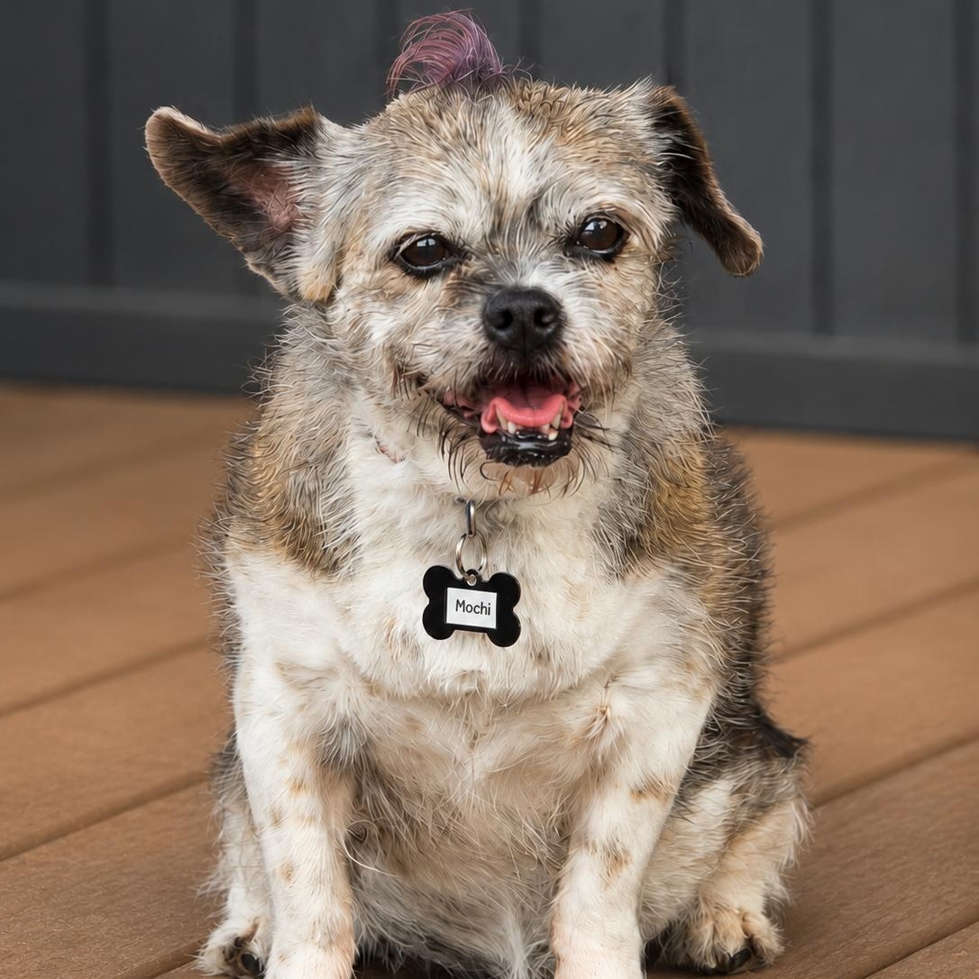 MOCHI, Adoptable, Adult Female Wirehaired Terrier.