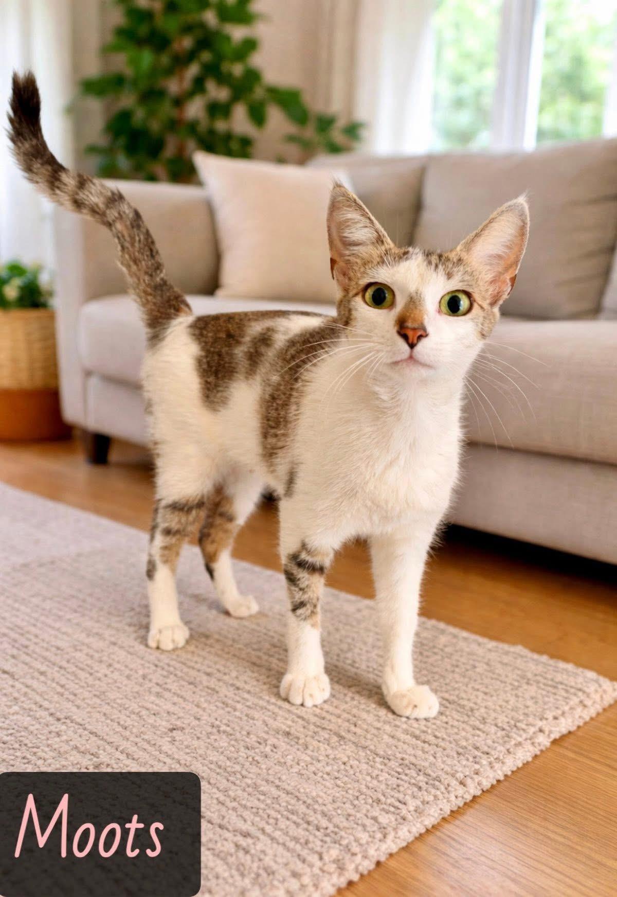 Moots, ADOPTABLE, Young Female Domestic Short Hair.