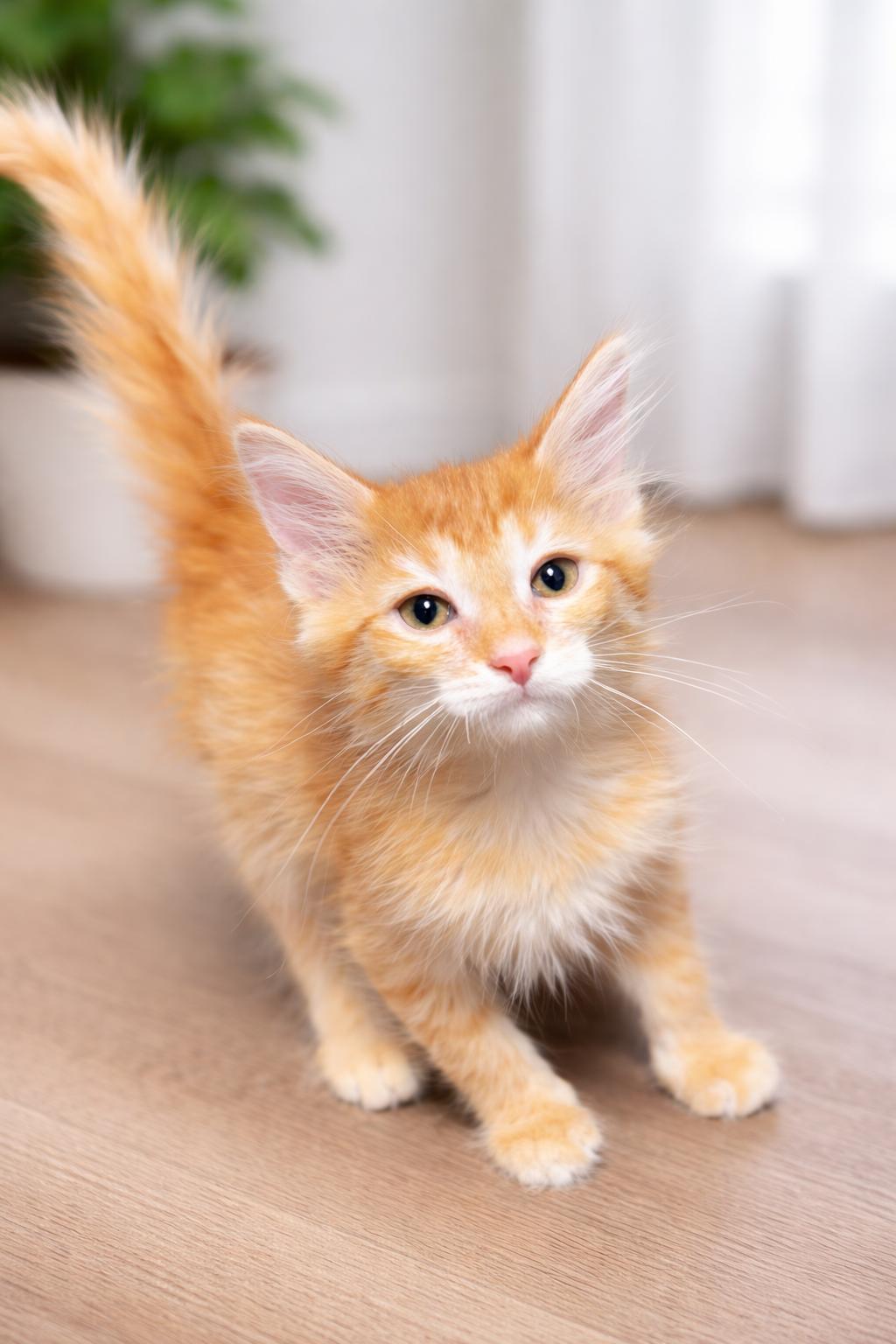 Caesar , adopted, Kitten Male Tabby.