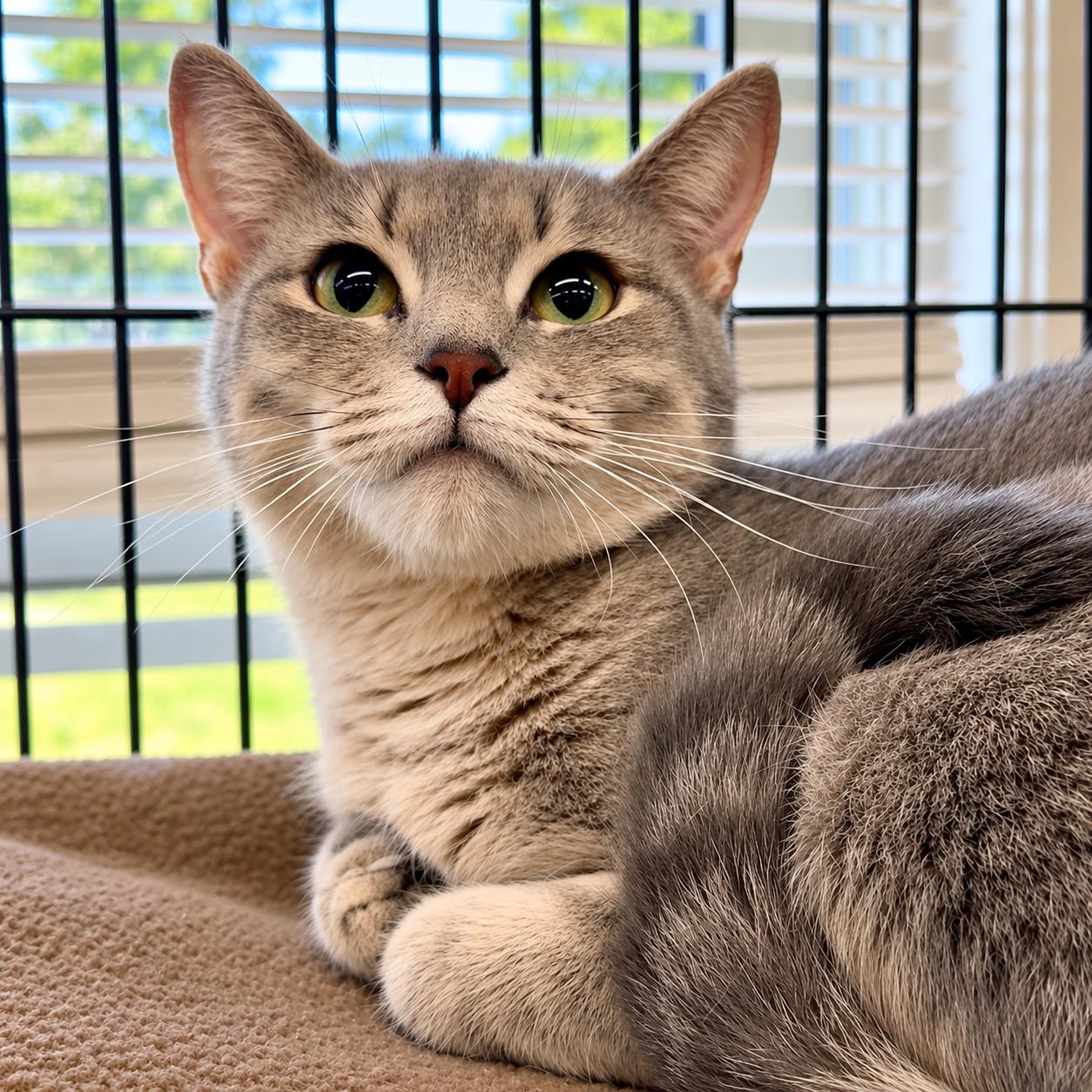 Cafe, Adopted, Young Female Domestic Short Hair.