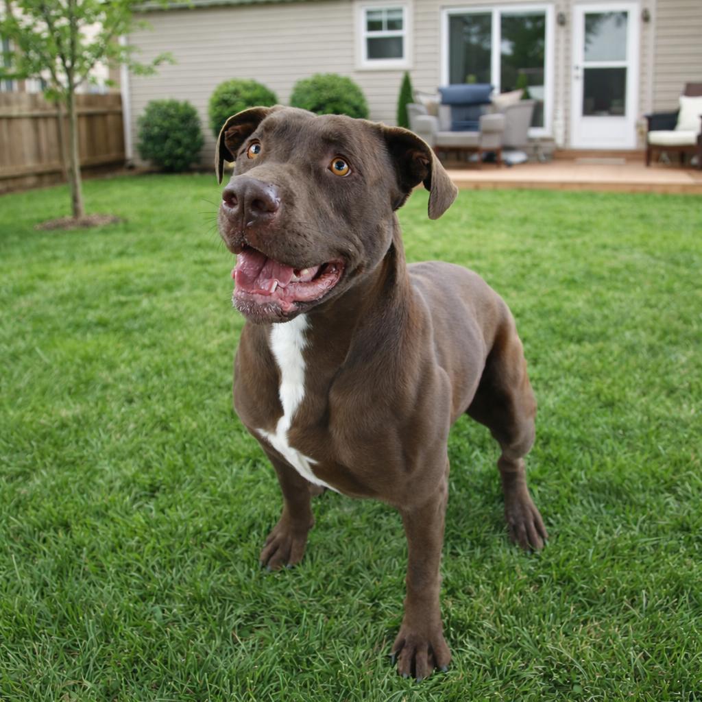 Randal, ADOPTABLE, Adult Male Chocolate Labrador Retriever.