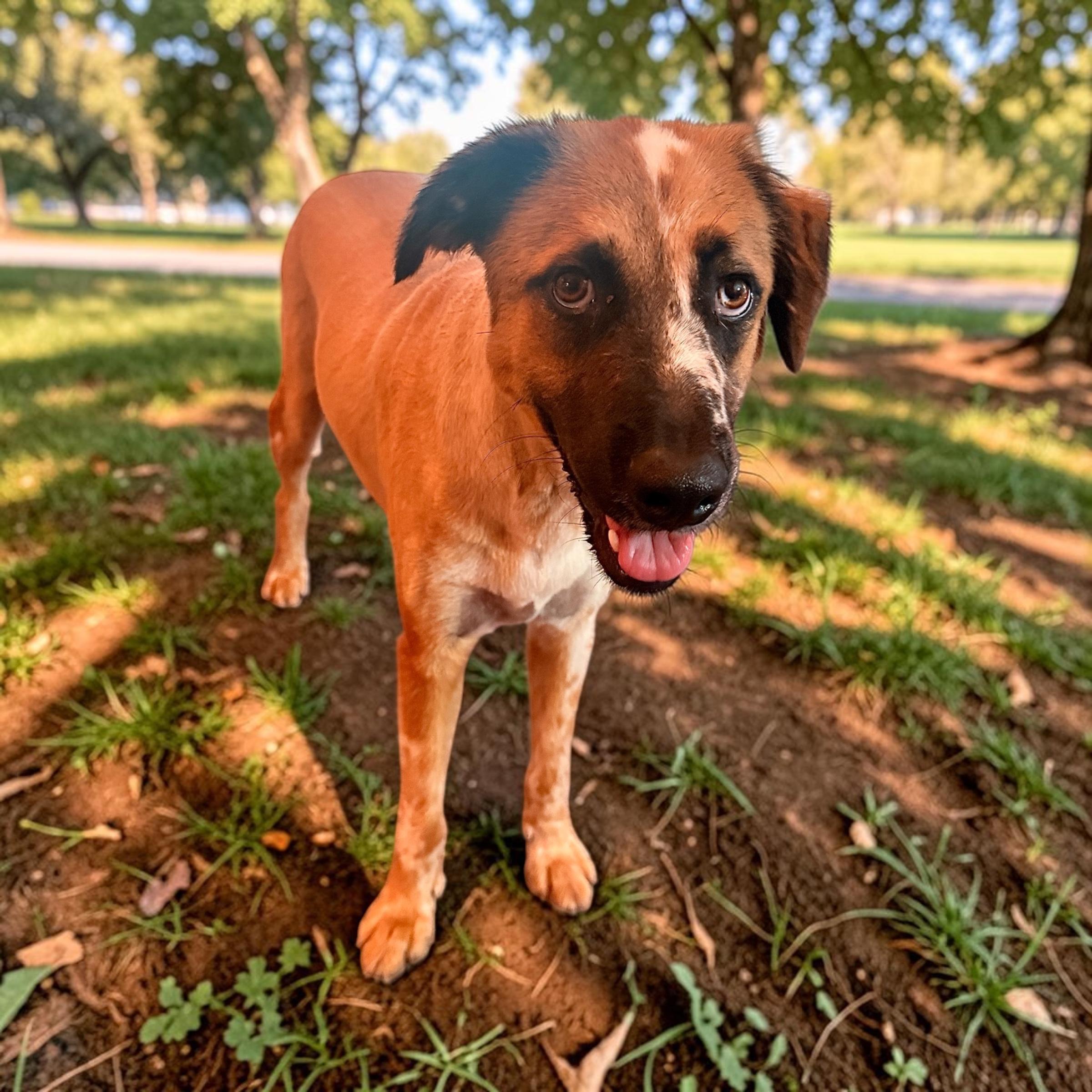 Baron, Adoptable, Young Male Australian Shepherd & Anatolian Shepherd.